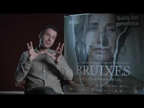 Roger Cadavieco durant l'entrevista del Festival de Terror de Molins de Rei
